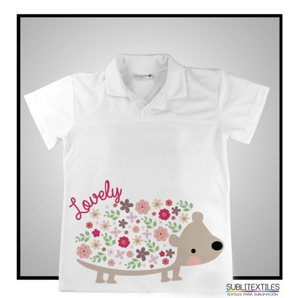 Camiseta Sublimable Tipo Polo para niño/niña