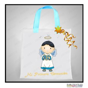 Bolsa Chica Sublimable con Asa Azul